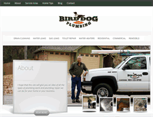 Tablet Screenshot of birddogplumbingllc.com